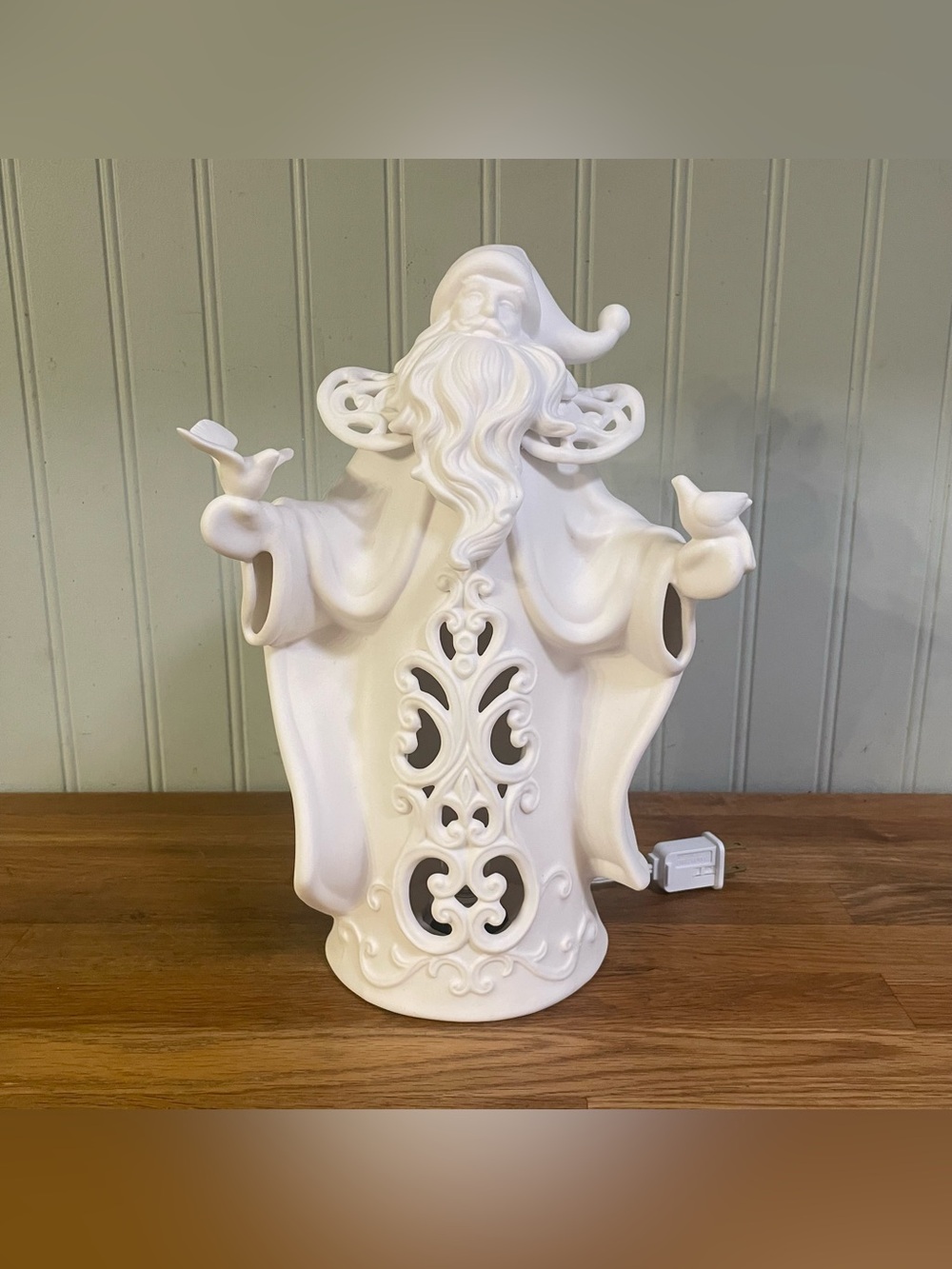 Vintage Pacific Rim Ceramic Santa Claus Luminary Lamp